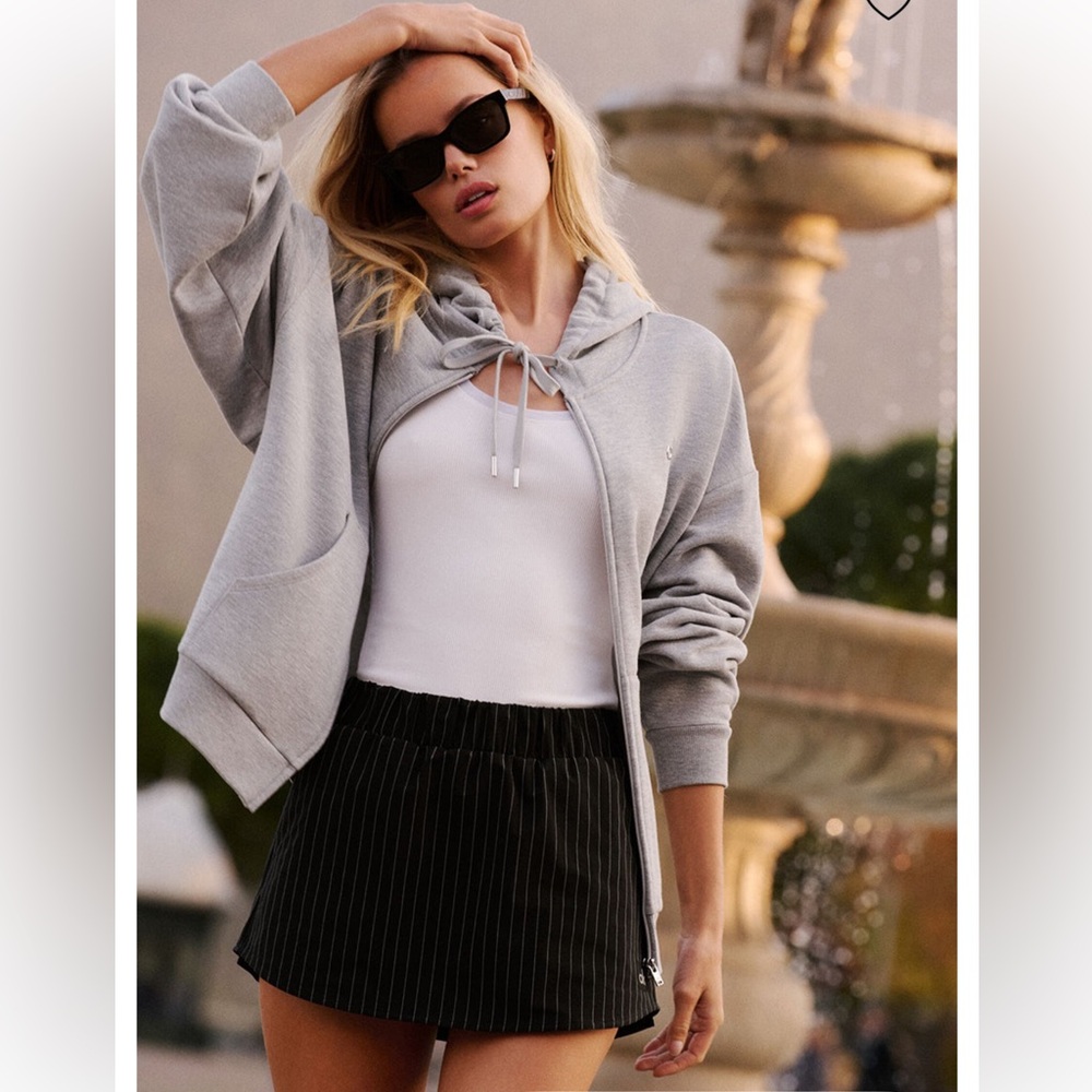 ALO Pinstripe Daylight Mini Skirt SMALL